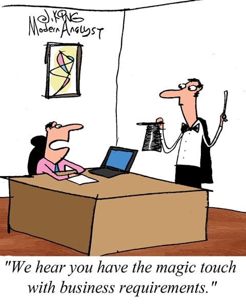 Humor - Cartoon: Magic Touch with Business Requirements